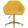 vidaXL grozāms virtuves krēsls, dzeltens samts