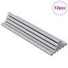 vidaXL Vītņu stienis 12 gab. Sudraba 6 x 120 mm Tērauds