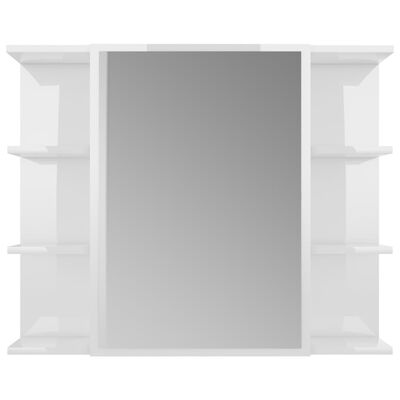 vidaXL 4-daļīgs vannasistabas mēbeļu komplekts, balts, skaidu plāksne