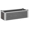 vidaXL Augstā puķu kaste Pelēka 75 x 30 x 22 cm WPC un alumīnijs