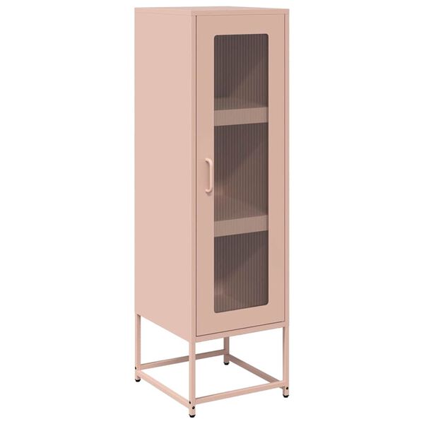 vidaXL Highboard Pink 36x39x123 cm Auksti velmēts tērauds