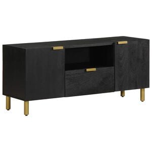 vidaXL TV skapītis, 105x33x46 cm, melns, inženierijas koks