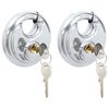 vidaXL Discus Lock ar atslēgām 2 gab. Sudraba 8 x 2.8 x 8 cm