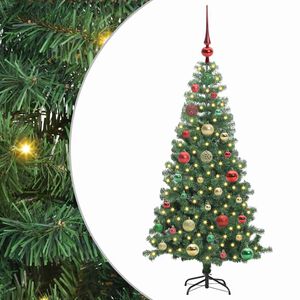 vidaXL Ziemassvētku eglīte Zaļa 120 cm PVC