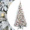 vidaXL Mākslīgā Saliekamā Ziemassvētku Egle Balts 180 cm PE un PVC