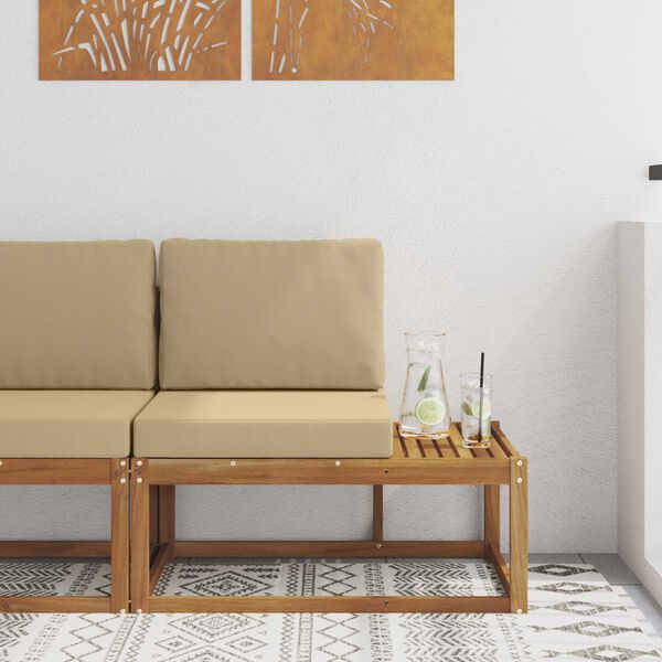 vidaXL Āra galējais dīvāns Dabiska 91 x 63 x 73 cm Cietā akācijas koks