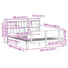 vidaXL gulta ar grāmatu plauktu, bez matrača, 180x200 cm, priedes koks