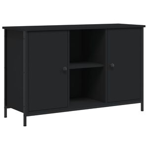 vidaXL TV skapītis, melns, 100x35x65 cm, inženierijas koks