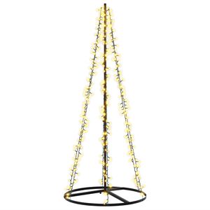 vidaXL LED Ziemassvētku koks 165 cm 540 LED Silti balts Tērauds Melns