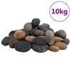 vidaXL pulēti oļi, 10 kg, krāsaini, 5-8 cm