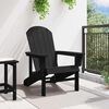 vidaXL Adirondack krēsls Melna 82 x 74 x 92 cm HDPE