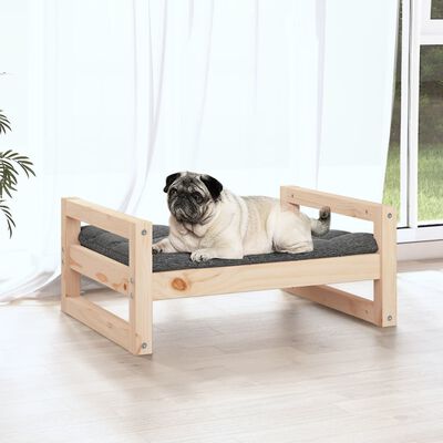 vidaXL suņu gulta, 65,5x50,5x28 cm, priedes masīvkoks