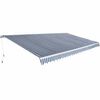 vidaXL salokāma markīze, manuāli regulējama, 600 cm, zila/balta