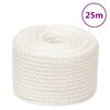 vidaXL darba virve, balta, 14 mm, 25 m, polipropilēns