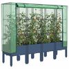 vidaXL paaugstināta puķu kaste ar pārsegu, 160x40x140 cm