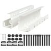 vidaXL Galda kabeļu organizators 2 gab. Balts 43 x 9 x 11,5 cm Tērauds