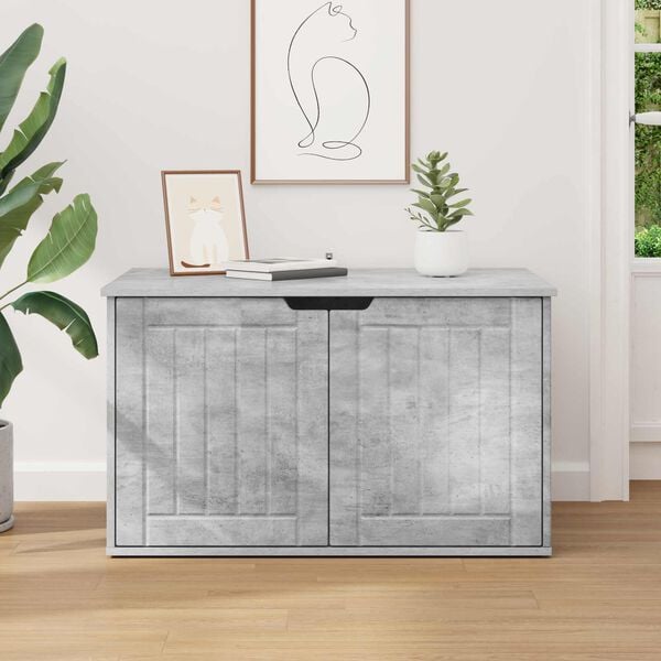 vidaXL Kaķu māja Betons 85 x 55 x 50,5 cm Inženierijas koks