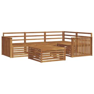 vidaXL Āra dīvānu komplekts 5 pcs Dabiska Cietā akācijas koks