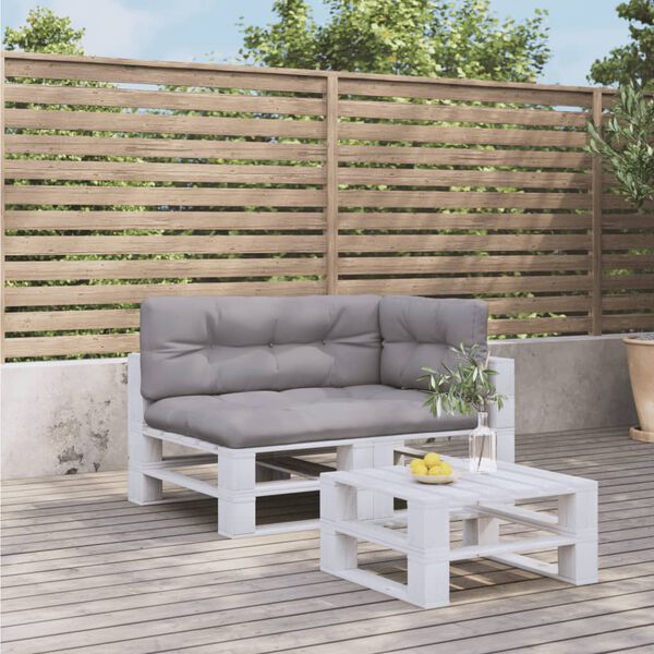 vidaXL pale&scaron;u spilveni, 3 gab., audums, pelēks