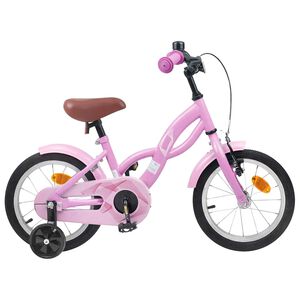 vidaXL Bērnu Velosipēds 12 Collas no 2-4 gadiem Gai&scaron;i rozā