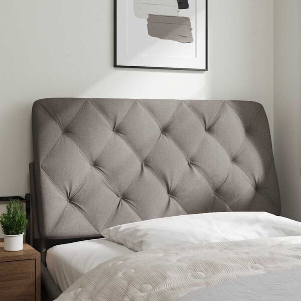 vidaXL galvgaļa spilvens, pelēkbrūns, 100 cm, audums