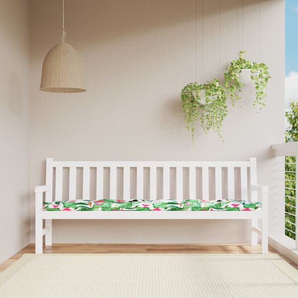 vidaXL dārza sola matracis, 200x50x7 cm, audums, daudzkrāsains