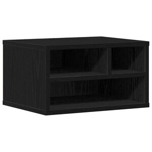 vidaXL Printera statīvs Melns ozolkoks 40 x 32 x 22,5 cm