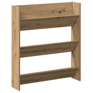 vidaXL Sienas apavu skapis Artisan Oak 80x18x90 cm Engineered Wood