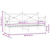 vidaXL Dienas gulta bez matrača Melns 80x200 cm Tērauds