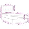 vidaXL Osmaņu gultas rāmis ar matrača krēmkrāsas 120x200 cm audums