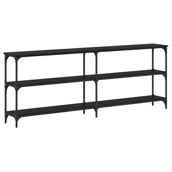 vidaXL Konsoles galds Melns ozols 200 x 29 x 75 cm