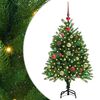 vidaXL Ziemassvētku eglīte su 150 LED ar statīvu Zaļa 120 cm PE