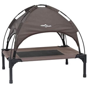 vidaXL Suņu gulta Brūna 76 x 62 x 70,5 cm Tērauds