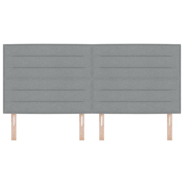 vidaXL Galvgalis ar galvas klāju Gai&scaron;i pelēks 200 cm Mākslīgā āda