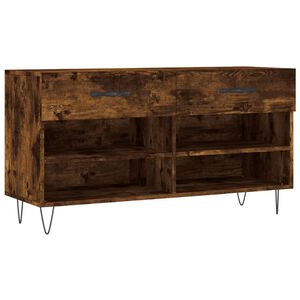 vidaXL apavu skapītis, koka krāsa, 102x35x55 cm, inženierijas koks