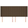 vidaXL galvgalis ar malām, 183x16x118/128 cm, tum&scaron;i brūns audums