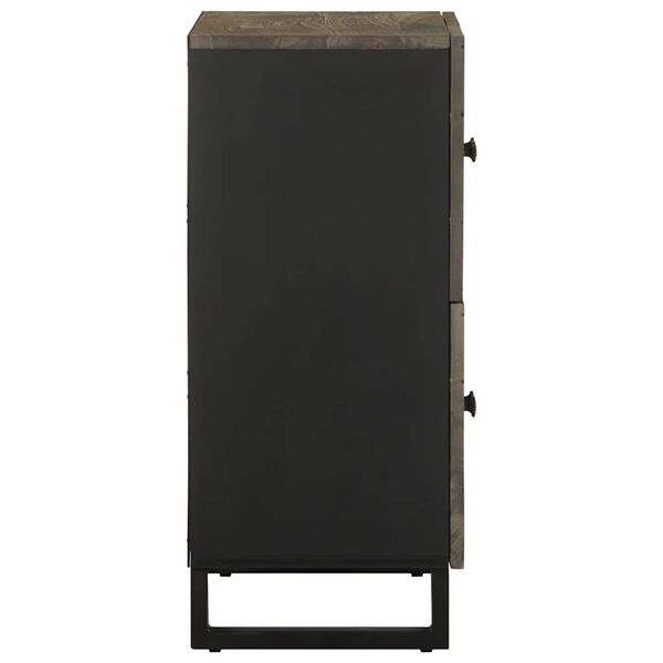 vidaXL kumode, melns, 60x33x75 cm, mango masīvkoks