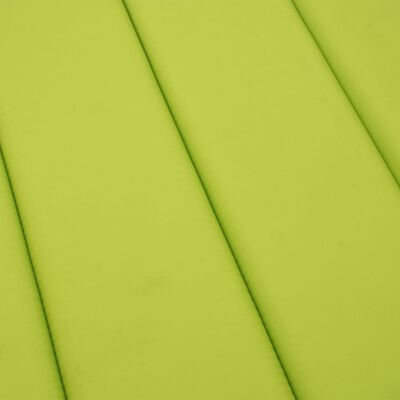 vidaXL sauļošanās krēsla matracis, 200x60x3 cm, audums, spilgti zaļš