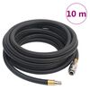 vidaXL hibrīda gaisa &scaron;ļūtene, melna, 0,6", 10 m, gumija un PVC