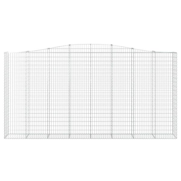 vidaXL arkveida gabiona grozi, 5 gb., 400x50x200/220cm, cinkota dzelzs