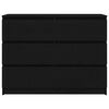 vidaXL kumode, melns ozols, 100x35x76 cm, inženierijas koks