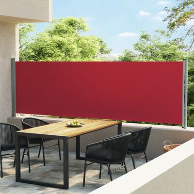 vidaXL izvelkama sānu markīze, sarkana, 140x600 cm