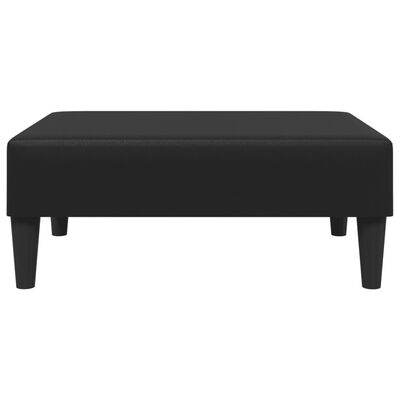 vidaXL divdaļīgs dīvānu komplekts, melna mākslīgā āda
