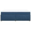 vidaXL atsperu gultas rāmis ar matraci, zils, 120x200 cm, audums