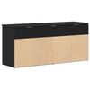 vidaXL apavu sols melns 102x30,5x45 cm Engineered Wood