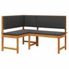 vidaXL Dārza krēsls Brūna 140 x 100 x 91cm Akācijas masīvkoks
