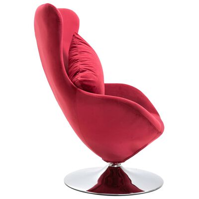 vidaXL grozāms atpūtas krēsls ar spilvenu, sarkans samts