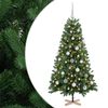 vidaXL Mākslīgā Ziemassvētku egle ar bumbiņu 120 cm 150 LED