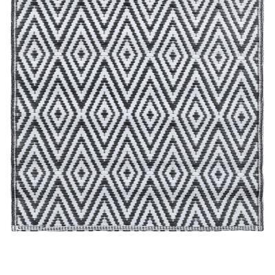 vidaXL āra paklājs, 190x290 cm, balts un melns PP