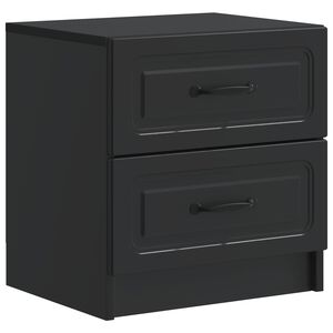 vidaXL Nakts skapītis Melns 43 x 34,5 x 44,5 cm Inženierijas koks